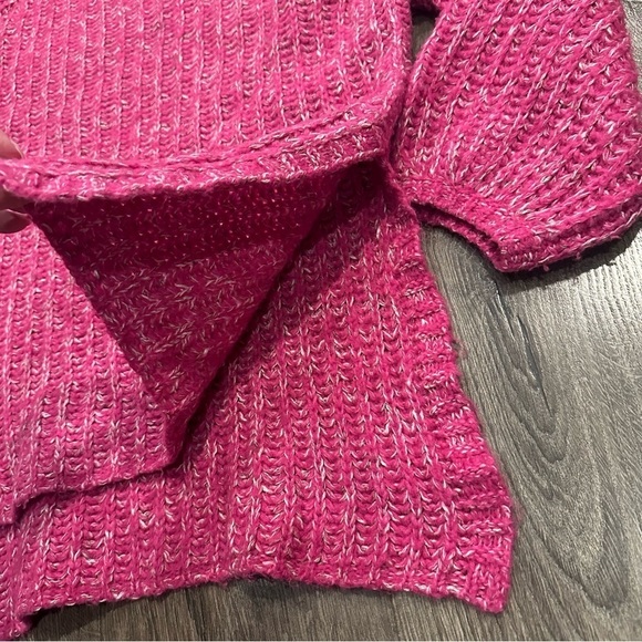 Anthropologie Pilcro Women's Sweater Chunky Knit Wool Linen Tunic Pink Slouchy - Picture 7 of 13